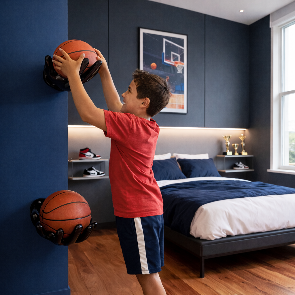 Space Saving Wall Mounted Ball Holder