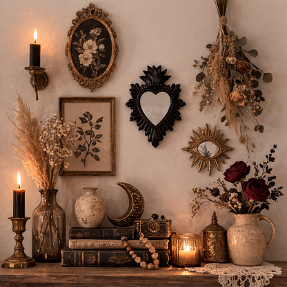 Decorative Heart Mirror Wall Statement Piece