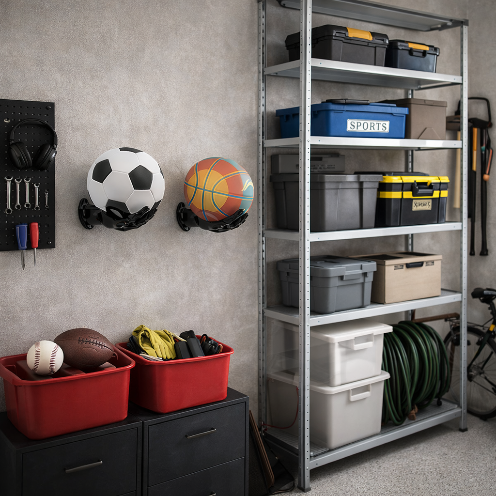 Space Saving Wall Mounted Ball Holder