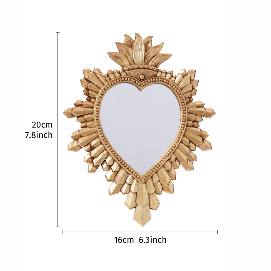 Decorative Heart Mirror Wall Statement Piece